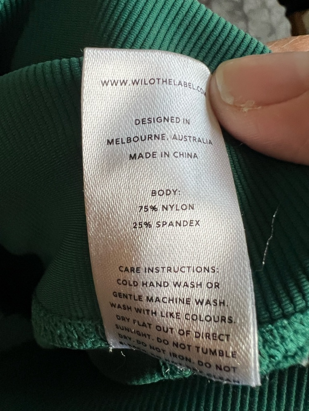 Wilo The Label Green Colorblock Ribbed Performance Leggings - Picture 9 of 9